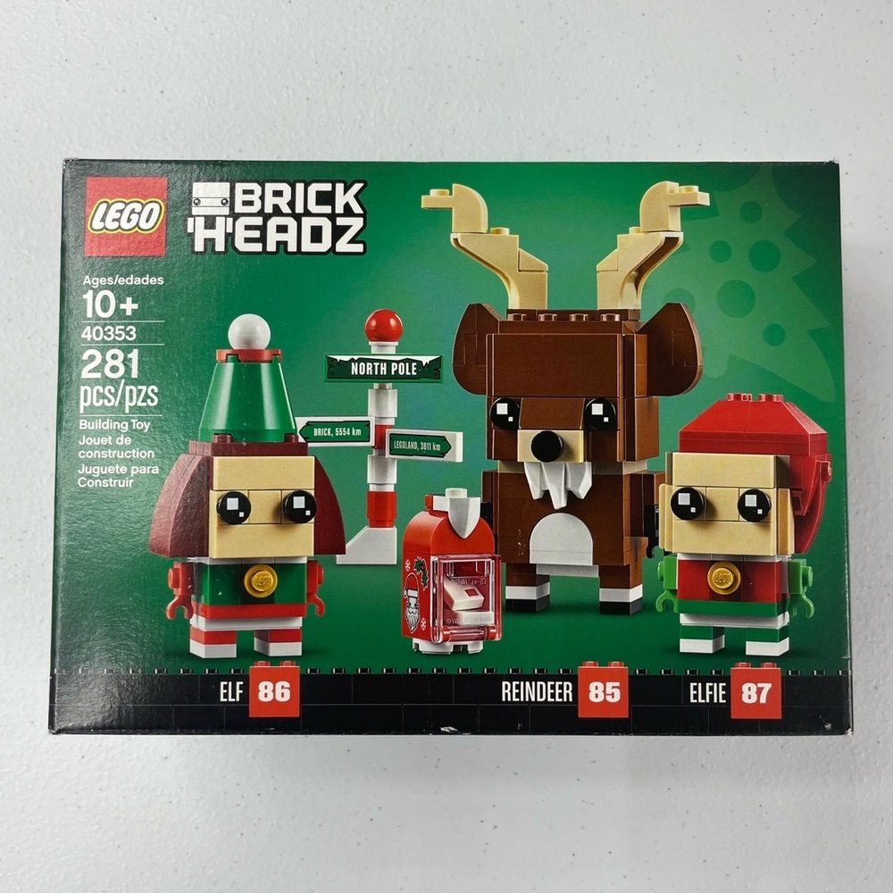 NEW LEGO BrickHeadz Set 40353 Elf Reindeer Elfie Toy 281 Pieces Ages 10+